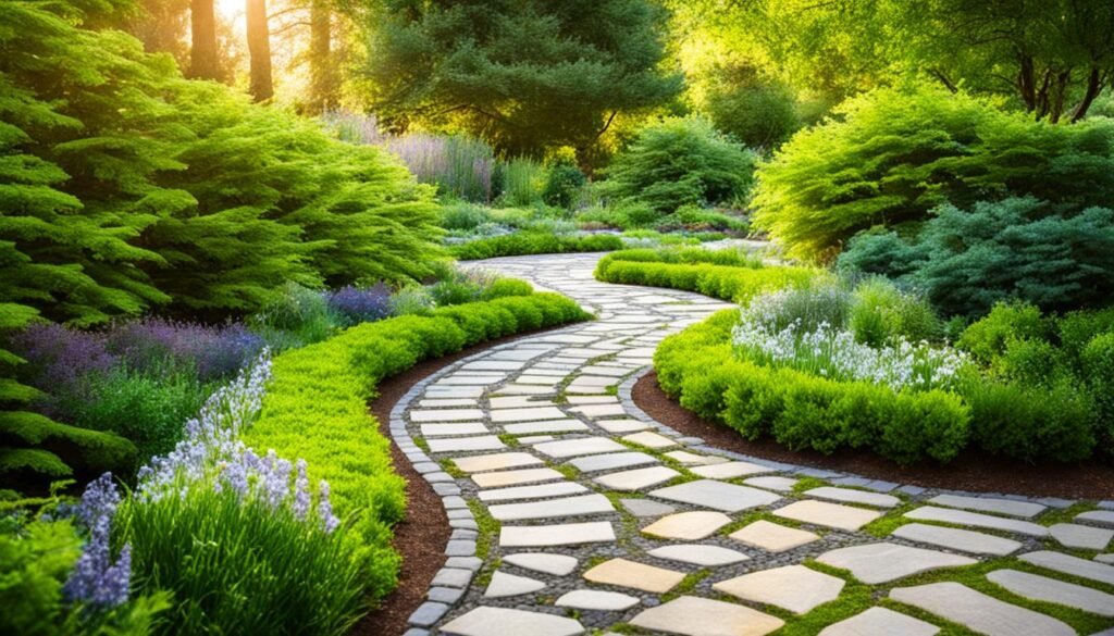 Garden paths.